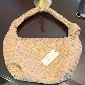 Elegant Pink Woven Bag